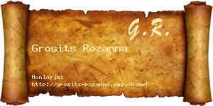 Grosits Rozanna névjegykártya